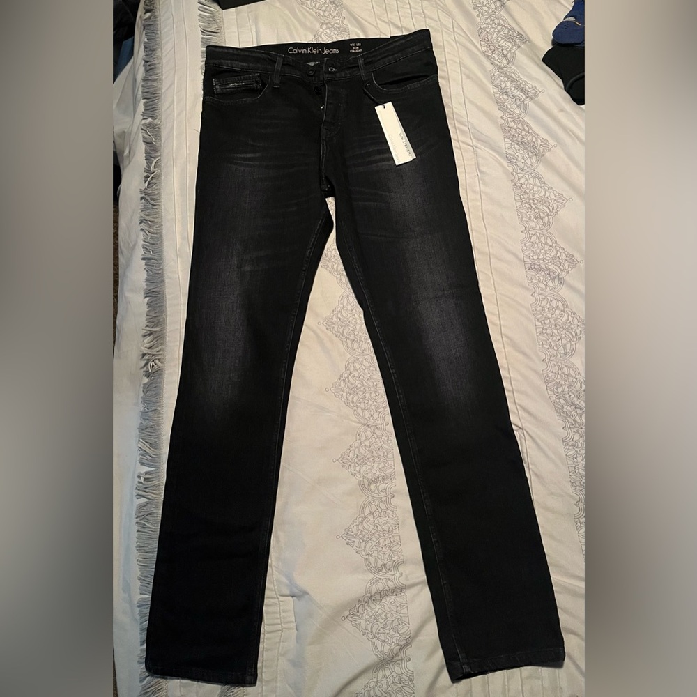 Black Calvin Klein jeans